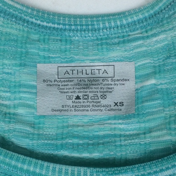 Athleta turquoise short sleeve fastest track tee - Picture 2 of 8